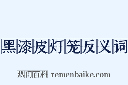 黑漆皮灯笼反义词是什么意思的图片